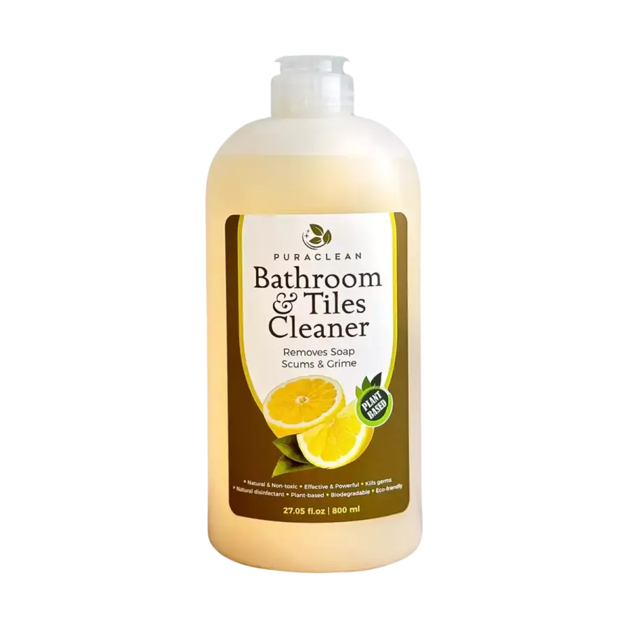 <font size="3">Lemon Peel</font><br><font size="5" color="black">Bathroom & Tiles Cleaner</font>